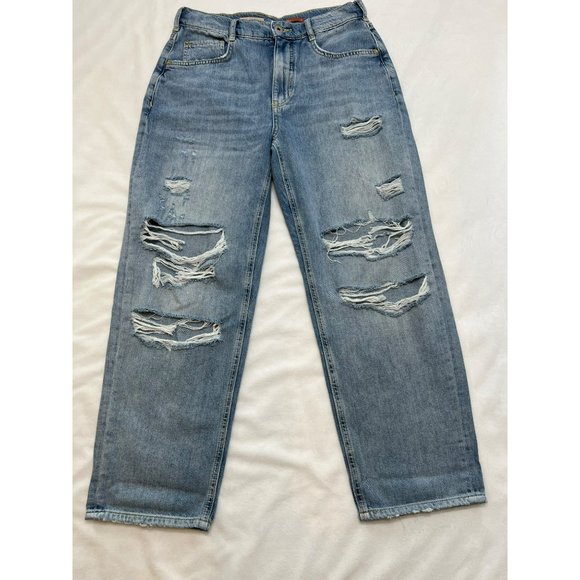 Anthropologie Pilcro Vintage Crop Mid-Rise Straight Jeans Size 27 - Picture 4 of 12
